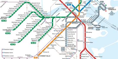 Kort over Boston subway
