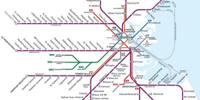 Boston togstationen kort
