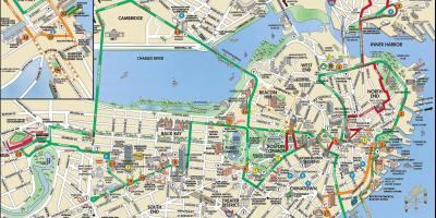 Boston trolley tours kort