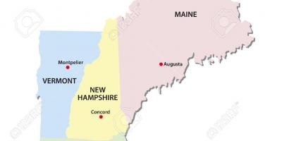 Kort over New England stater