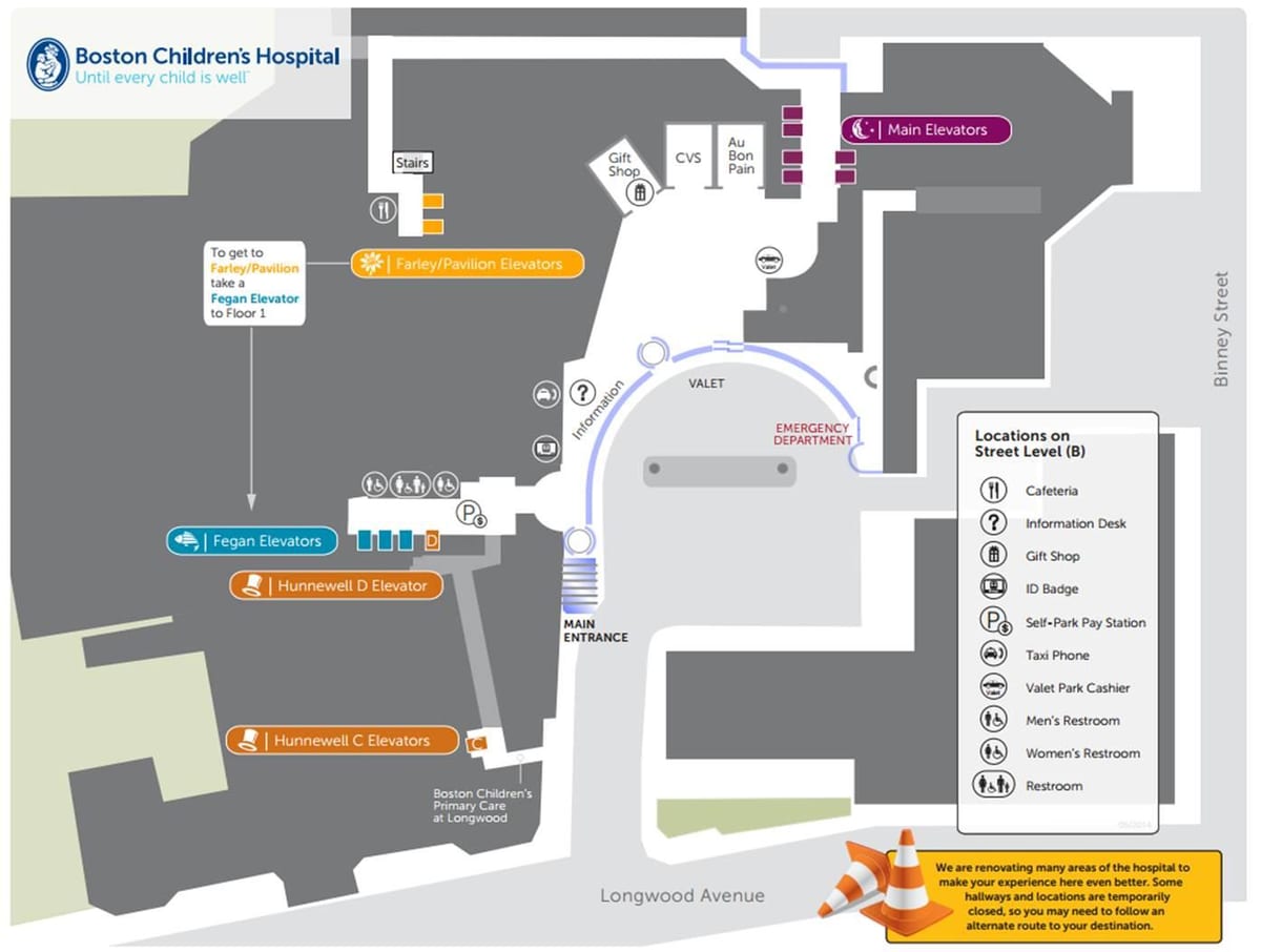 Children ' s Hospital Boston kort