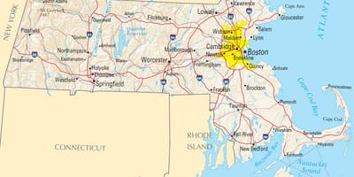 Boston på et kort