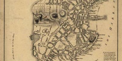 Kort over historiske Boston